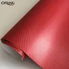 Red 3D Węgla Węgla Węgla Węgla Węgla Węglowa Wrap Folia Arkusze foliowe z uwalnianiem powietrza do owijania samochodów pojazdów 1,52x30m / rolka