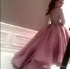 2019 Nowa Niesamowita Suknia Balowa Suknie Celebrity Sukienki Evening Dress Długie Rękawy Koraliki Cześć Niska Party Suknia Specjalna okazja Dress 112