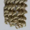 머리 확장에 100g 테이프 100 % 인간의 머리카락 613 # 색상 40pcs / lot 인간의 스트레이트 레미 유럽 금발 머리카락 느슨한 웨이브