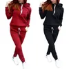 Costumes de sport à capuche pour femmes Sexy Sportswear 2 pièces ensemble survêtement de jogging pour femmes