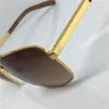 Óculos de sol de atitude clássicos para homens metal quadrado quadro de ouro uv400 unissex vintage estilo popular 0259 Óculos de sol Proteção óculos com caixa