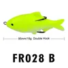 New Lifelike Rubber Fish Blackfish Bait Double Hook 9.5cm 18g Freshwater fishing Topwater Wobbler swimming lure