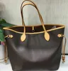 Bolso de mano de mujer de alta calidad, bolsos grandes, asa de cuero real con bolsa pequeña, bolsa de lona, bolsa para el polvo, tamaño GM MM PM