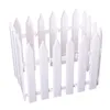 Miniatyr liten plastfäktning DIY Fairy Garden Micro Dollhouse Gates dekorprydnad vita färger dekoration yq00954