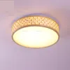 Hand Knitted Bamboo Ceiling Light LED Wood Acrylic Lamp Corridor Hallway Cloakroom Restaurant Bedroom Creative Handmade Lighting