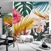 Moderne Photo Wallpaper 3D Aquarelle d'or Plantes Feuilles Fleurs Peinture murale Salon Salle à manger toile imperméable Chambre Peintures murales