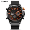 SINOBI 2019 Men Wrist Watches LED Chronograph Clock Man Military Waterproof Quartz Male Watches Digital Sports Relogio Masculino