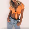 Frauen Tops und Blusen Streetwear Front Tie Crop Tops Tunika Damen Koreanische Mode Sommer Für Frauen Kleidung