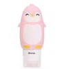 100pcs 90ml pingvin silikonfyllningsbar flaska krämer smink produkt researrör lotion poäng schampo bad behållare