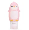 100PCS 90ml Penguin Silicone Refillable Bottle creams Makeup Product Travel Tubes Lotion Points Shampoo bath Container