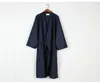 Men's Sleepwear Summer Men Robe Gown Solid Cotton Japan Style Kimono Bathrobe Gowns Loose Male Nightgown Casual Sleep Home Cl221y