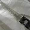 エレクトリックギターアクリルクリスタルマルチカラー照明高品質のギターンミューカスタマイズ可能なチャイニーズエレクトリックギターフライングv guit6199556
