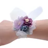 Hochzeit Braut Handgelenk Corsage Blumen Armband Handgelenk Blumensträuße Kind Hand Blumen Brautjungfer Mädchen Künstliche Braut Blumen Hochzeitsdekoration