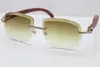 Wholesale-2019 Kostenloser Versand Sonnenbrillen Männer Neue geschnitzte Linse Holzbrille Kleinere große Steine Sonnenbrille Rahmen Unisex