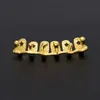 Dents Grillz Volcanic Lava Gold Golls Grils de haute qualité Hip Hop Jewelry8858202