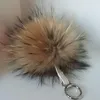 1 pieza pompón de lujo bolas de piel pompón esponjoso lindos llaveros para mochilas manualidades llavero bolso llavero encantos a granel