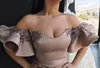 2019 nueva llegada vestido de noche de sirena barato Dubai fuera del hombro vacaciones mujeres desgaste Formal fiesta vestido de graduación hecho a medida de talla grande