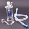 LED szklane bongs Mini Dab Rigs Water Rury Inline Matrix Perc Bong 10mm Wspólne Przenośny Bubbler Hoaki ze szklanym rurą palnika oleju