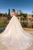 Elegant Lace A Line Wedding Dresses 2020 Sheer Long Sleeves Tulle Appliques Sweep Train Beach Wedding Bridal Gowns Vestidos De Novia BC4116