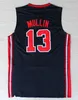 1992 Team One Mens # 7 Bird # 9 Michael Basketball Maglie Ewing Larry Patrick Scottie Pippen Mullin Robinson Drexler Laettner Stockton Malone Johnson Barkley Camicie