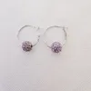 Rhinestone Hoop Örhängen för kvinnor DHL Cherry Bblossom Crystal Ball Örhängen för Lady Xmas Gift Mode Smycken
