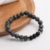 3 PCS/Set Essential Oil Diffuser Bracelet 8mm Natural Tiger Eye Frosted Stone Agate Beads Elastic Bracelets Set Women Jewelry Gift