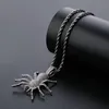 Iced Out Bling CZ Spider Pendants Halsband för män Hip Hop Jewelry Charm Chain Gold Silver Color Drop2528