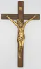 Hankroi 16,5 pouces mur en bois Croix Crucifix corps en résine peinte à la main du Christ sur la Croix de bois carbonisée