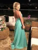 Arabic Women Formal Evening Dress Sage Chiffon Off The Shoulder Floor Length Elegant Prom Dresses Plus Size Party Gowns