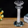 New Upscale Europeia Crystal Suporte De Vela iluminação da decoração de mesa do quarto casamento de casamento romântico Supplies Cristal Candlestick