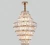 Новый современный хрустальная люстра лампы столовая спальня старинные подвесной светильник Европейский роскошный золотой хрустальные люстры светильник MYY
