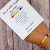 Sommarfärg Armband Rainbow Armband Bröllopsfest Gåvor för vänner Knot Friendship Armband Quotes Armband för systrar Mom Döttrar