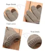 Femmes gants hiver tricoté gants écran tactile mitaines garder au chaud femme hiver plein doigt rayure gants mode automne D34