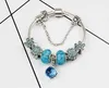 Partihandel-925 Murano Glass Charm Armband Pärla Jul CZ Crystal Charms Dangle För Kvinnor Original DIY Smycken Style Passa Pandora