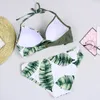 Sexig bikini push up badkläder kvinnor 2020 baddräkt kvinnlig halter simning för kvinnor baddräkt strandkläder plus storlek bikinis set