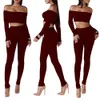 Kobiety Dwa Kawałki Zestaw Stroje Wysokiej Elastic Crop Top Spodnie Zestawy Casual Fitness Stretch Garnitury Kobiety Black Night Club Zestawy