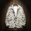 M-5XL 남성 재킷과 코트 스트리트 꽃 폭격기 재킷 남성 윈드 패션 의류 가을 95 %면 5 % 스판덱스