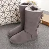 Nuevas botas de diseñador 7803 Australia mujer niña clásicas botas de nieve de lujo bowtie tobillo medio arco bota de piel invierno negro castaño