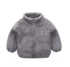 INS BOY COATS KIDS COATS Girls Plush Fur Jackor Toddler Solid Vinter Outwear Spädbarn Varm Ytterkläder Barn Mode Jumper Baby Kläder A6258