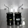 En Stock Oil Drum Rigs Bong Hookahs Glassworks High Tech Hitman Glass Pipe Dab Rig Bong "The Barrel" Clear