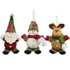 Christmas Tree Plush Hanging Ornaments Xmas Decorations Festive Season Pendant Santa/Snowman/Reindeer Toy Doll Holiday Party Decor XBJK1910