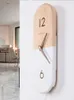 Relojes de pared reloj creativo péndulo minimalista diseño moderno decorativo sala de estar Klokken hogar porche decoración XX60WC1