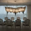 Łańcuch wisiorek Tassel Shade aluminiowe światło łodzi na jadalnia salon Home Decor Hotel Bar