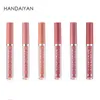 6 PZ/SET Handaiyan velluto opaco lucidalabbra viola terra rossa pigmento nudo crema rossetto liquido impermeabile a lunga durata