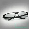 Luxary- demi-monture qualité surdimensionné en aluminium hommes lunettes de soleil polarisées marque Design pilote mâle lunettes de soleil conduite lunettes de soleil