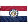 Флаг штата Миссури 3x5ft 150x90 см. Полиэфирная печать в помещении на открытом воздухе, продавая национальный флаж