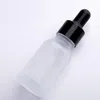 whole sale 30ml frosted glass dropper bottle essential oil glass bottle with gold sliver black cap