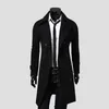 Mäns Trench Coats 2021 Fashion Coat Men Dubbelknappar Sobretudo Masculino Slim Fit Lång för höst Overcoat11