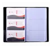 PU Leather Business Card Book Holder Journal Business Card Organizer Name Card Book Holder - Hold 300 Cards Black