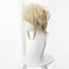 Toga HiMiko Cosplay Wigsmy Hero Academia COS Wiganime Blonde Wig Krótkie falowate syntetyczne włosy z grzywką Fringe Hairstyles for Loli306395145